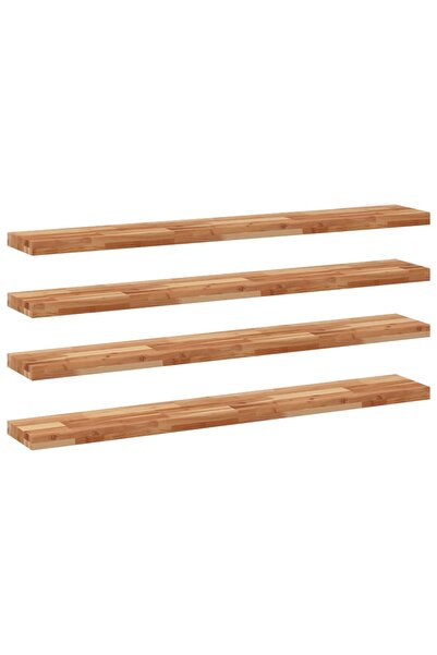 vidaxl Rafturi suspendate 4 buc. 140x20x4cm lemn masiv acacia netratat