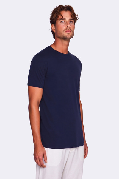 Loule Tricou de bază pentru bărbați, cu gât crew, mânecă scurtă, din bumbac m...