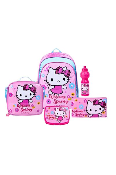 SANRIO Hello Kitty Welcom Spring 5In1 Backpack Set 16" I Backpack I Lunch Bag...