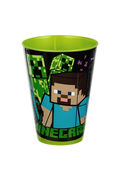 Floopy Pahar copii Minecraft verde lime 430ml plastic rezistent