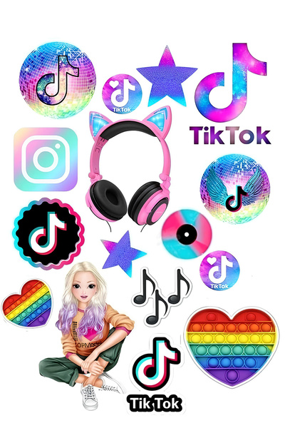Buki'nin Atölyesi TikTok naljepnica za telefon, laptop, notebook, tablet, ter...