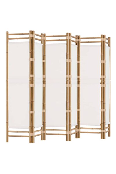 vidaxl Separator de cameră pliabil cu 6 panouri 240 cm bambus și pânză