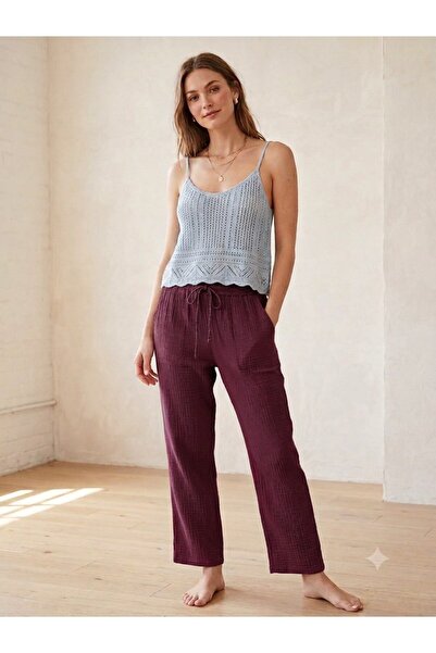 MELTEM COLLECTION Bol Paça Muslin Women's Pants