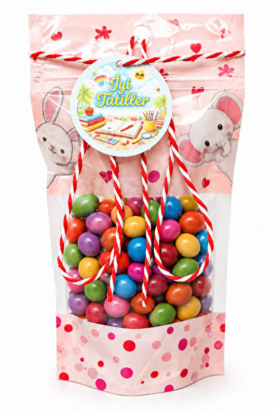 Palifix Set İYİ TATİLLER Tekli Pembe Doypack Hediye Poşeti Şeker Çikolata Pak...