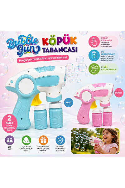 DoruCO Bubble Gun Köpük Tabancası – Manuel Baloncuk Tabancası | 2 Adet Köpük ...