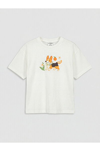 LC Waikiki Lcw Kidswhite Crew Neck Printed Boys' T-Shirt