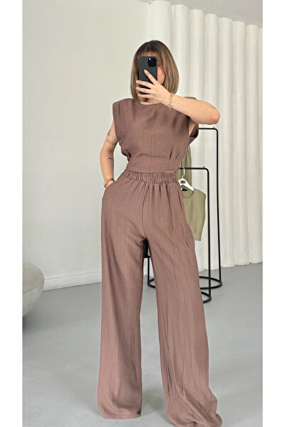 nona butik Senna Vatkalı Takım - Kahve