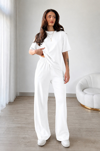 BayBayan Short Shabby Basic Combed Bottom Top Set