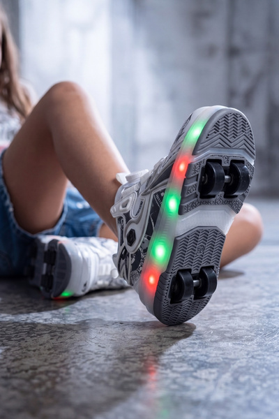 Prosheck UNISEX Çocuk Patenli ve Işıklı,Rahat Spor Ayakkabı -Sneaker/Çıkarıla...