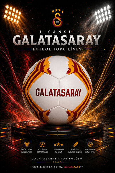 AVESSA Lisanslı GS-7002 Galatasaray Futbol Topu Liners - Kaliteli PU Deri Yüz...