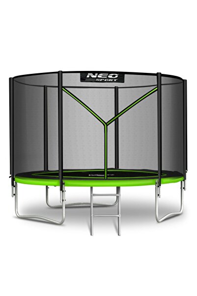 Neo-Sport Trambulină de grădină de 8ft/252cm cu plasă de siguranță pentru ext...