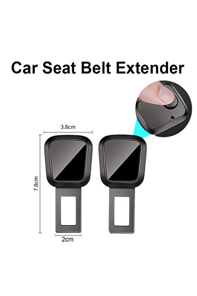 Choice4 2 Pieces Black 1/2/4 Pieces Car Seat Belt Clip Extender Alloy Seatbel...