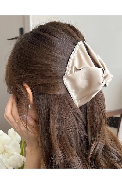 MD Moda Accessories مشبك حزام بيج مزين باللؤلؤ
