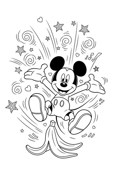 Disney Album de colorat Mickey Mouse Club 50 Ilustrații A4