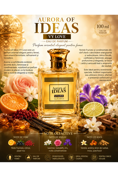 Aurora Parfum Of Ideas EDP 100 ml – Aromă Orientală Rafinată pentru Femei