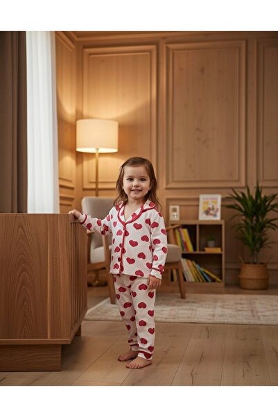 Amur kız çocuk pamuklu Kalıp basklı pijama takımı