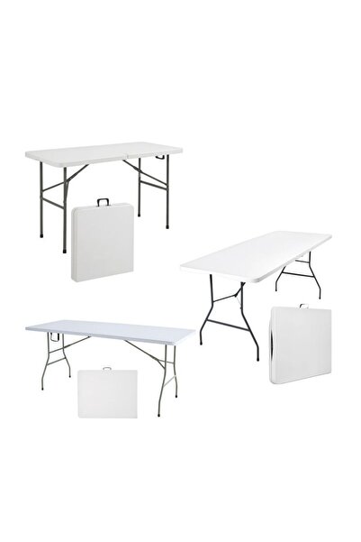 Generic Portable Folding Table - Heavy Duty Plastic Picnic & Catering Table w...