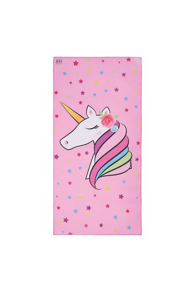 Beauty Home Πετσέτα θαλάσσης διπλής όψης παιδική Microfiber Αrt 2266 Ροζ