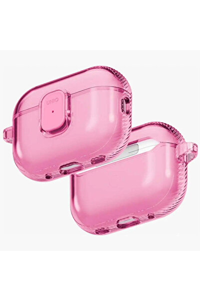 uniq Husă Glase Pro pentru AirPods Pro 3 cu blocare - Roz transparent