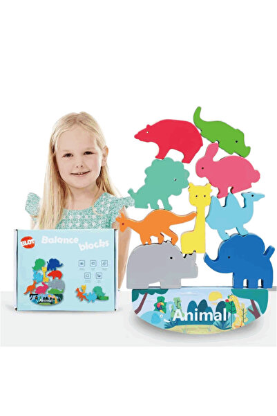 OEM Jucarie pentru copii, Montessori, animale, joc de stivuit si echilibru, Blot