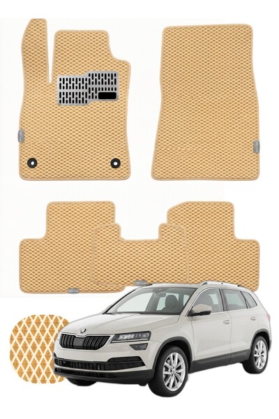 UNAL MAT Skoda Karoq 2017 ve sonrası Özelleştirilebilir Tam Set Premium EVA P...