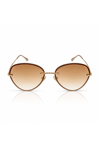 Matteo Ferari Ochelari de Soare Damă Cat Eye Maro Degrade cu Detalii Aurii – ...