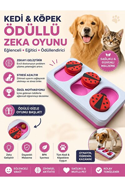 KorPet Kedi Köpek Zeka Oyunu Ödül Mamalı Yapboz Oyuncak İnteraktif Kedi Oyuncağı