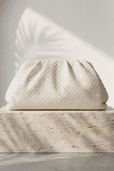 InStyle Τσάντα Clutch με Πλεκτό Σχέδιο και Ανάγλυφη Υφή