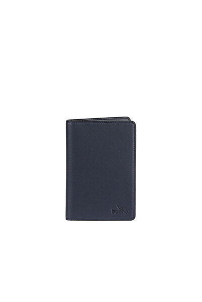 BUENO Suport carduri unisex din piele albastru marin