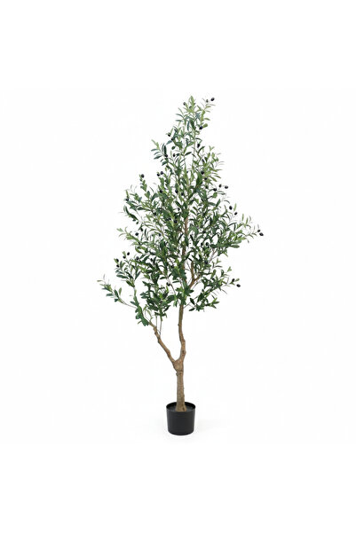 sharpdo 210cm/7ft Artificial Olive Tree, Lifelike Faux Plant with Realistic L...
