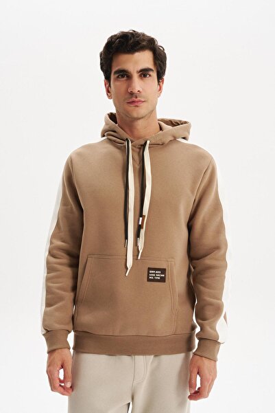 Arma Ar-Ma Men's Hooded Sweatshirt Without Print with Kangaroo Pocket Knitted...