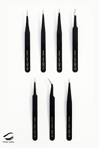 Master Lashes Tweezers Set Professional 7-Piece