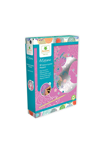 Sycomore Scratch Art Magic, set cu 10 foi de răzuire
