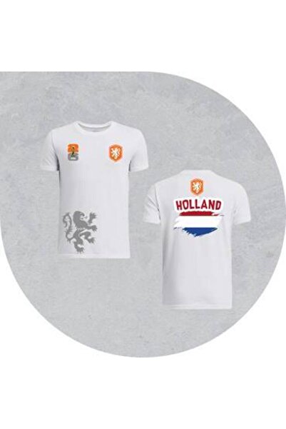 Generic Netherlands National Team White Polyester Sports T-Shirt