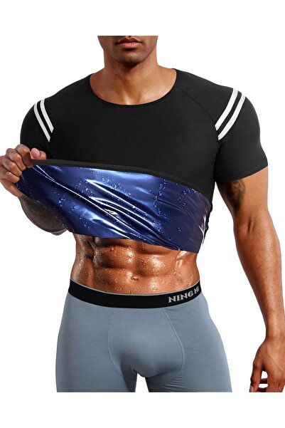 OEM Tricou bărbătesc Sauna Vesta de Slăbit Modelatoare pentru Antrenament Negru
