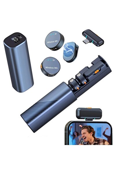 OEM Lavaliera Wireless cu 2 Microfoane 2.4GHz, Reducere Zgomot, Captare Sunet...