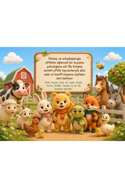 UAStudio Papelia Honey and Friends Farm Animals Coloring Book