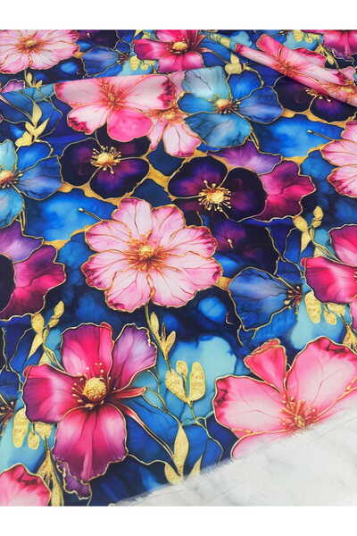 ipekkumaş Efeler Digital Printing Crepe Fabric Our Product Is Sold by the Pie...