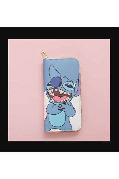 BABUN Zippered Big Blue Stitch Character Coin Wallet for Girls and Boys, Larg...