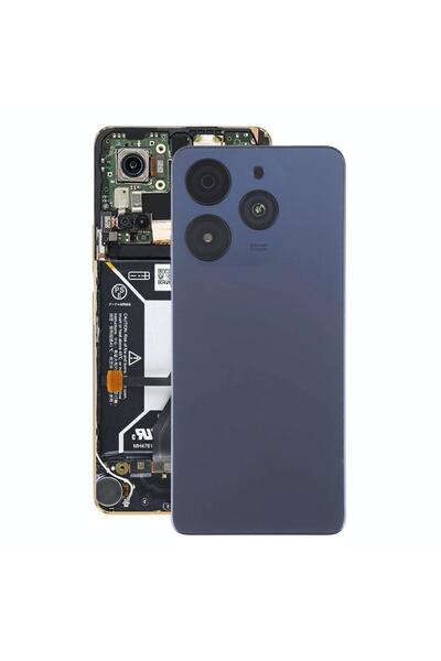 Yedcom Tecno Spark 10 Pro Siyah Kamera Camlı Arka Pil Kapağı Batarya Kapağı A...