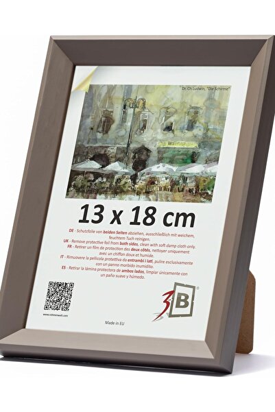 OEM Rama foto din lemn Elegantă, solidă, din pin, 13x18 cm, maro