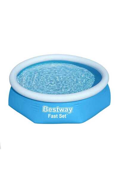 BESTWAY Piscina Gonflabila Rotunda Fast Set, 244x61 cm, 1880 Litri, Fara Pomp...