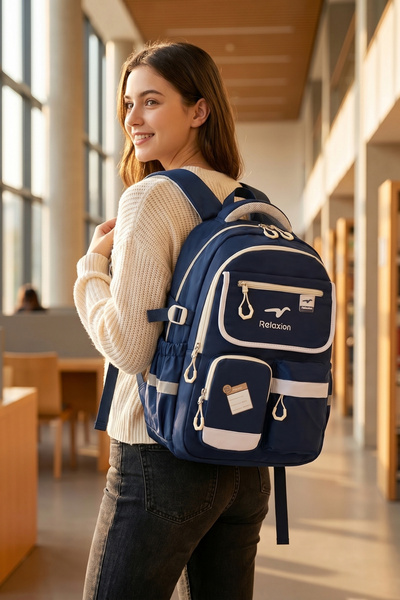 Relaxion Rlx-2469 Rucsac școlar UNISEX pentru elevi, călătorii zilnice, vacan...