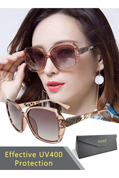 ROAISS نظارات شمسية نسائية كبيرة الحجم مستقطبة الشكل على شكل فراشة، حماية من ...