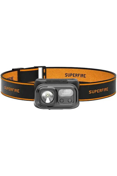 SUPERFIRE Επαναφορτιζόμενος Φακός Κεφαλής LED IP44 με Μέγιστη Φωτεινότητα 116...