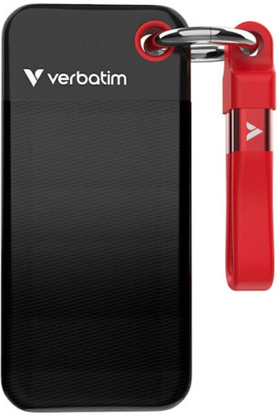 Verbatim Εξωτερικός SSD Τσέπης USB 3.2 256GB M.2 Μαύρο / Κόκκινο