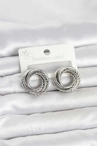 Generic Brand 316L Steel Silver Color Hoop Model Assortment Women's Earrings