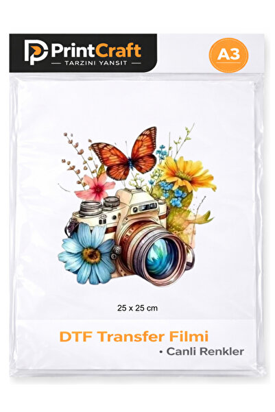 PRİNTCRAFT RENKLİ DÜŞLER ATÖLYESİ 25x25 cm Fotoğraf Makinesi Ütü ile Yapışan ...