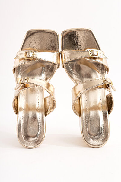 LEVONYA Arya Women's Gold Double-Strapped Slippers