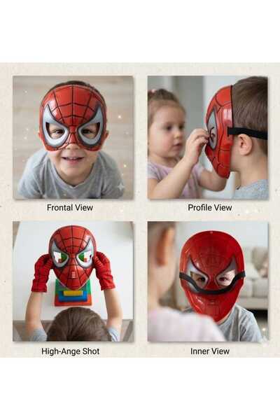 Marvel Spider-Man Superhero Face Mask for Kids – Halloween Costume Party Mask...